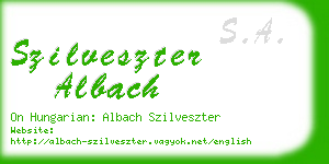 szilveszter albach business card